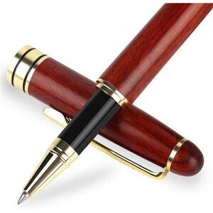 Luxury Rosewood Ballpoint Pen Writing Set - Elegant Fancy Nice Gift Pen Set
